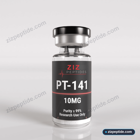 PT-141 10mg PT-141 10mg research peptide vial used in laboratory studies for neuroendocrine research, melanocortin receptor activity, and behavioral analysis